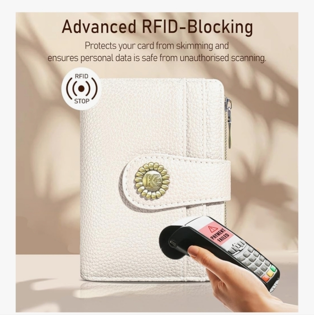 White RFID-Blocking Wallet